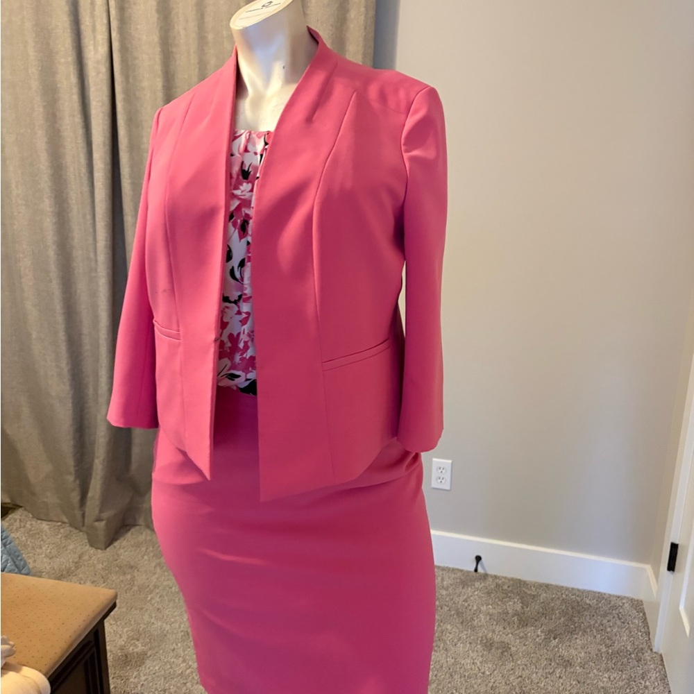 Kasper Hot Pink Skirt Set